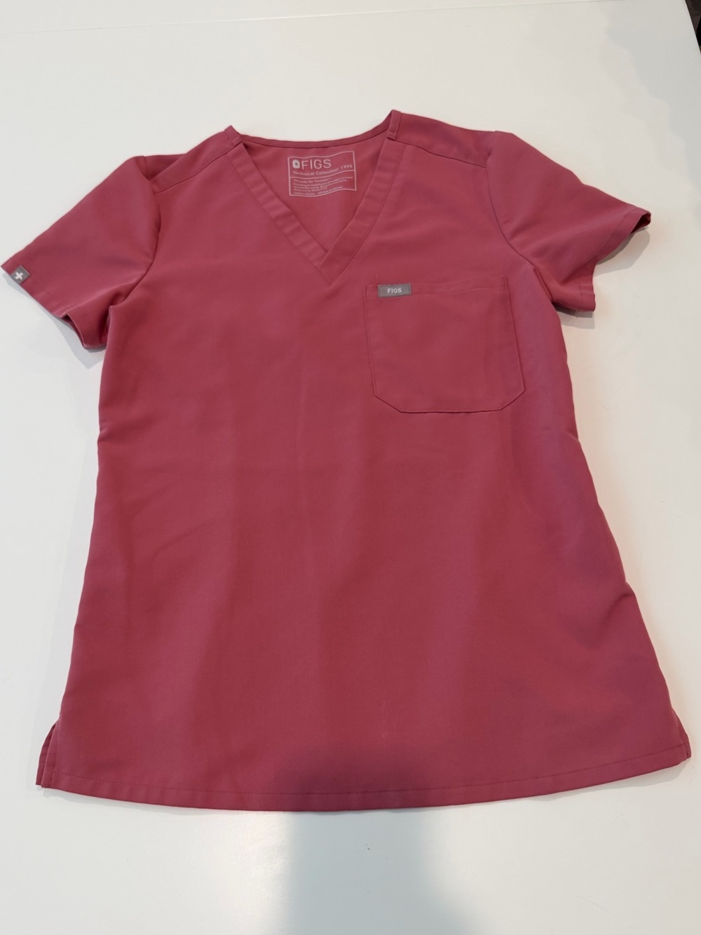 FIGS Catarina One-Pocket Scrub Top | XXS | Quartz Pink